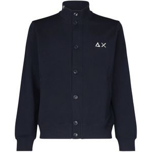 Sun68, Heren, Truien, Blauw, Maat: M Poliester,