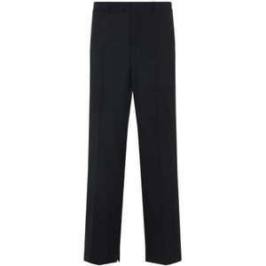 Gucci, Heren, Broeken, Zwart, Maat: M Wol,