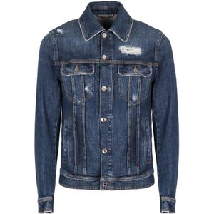 Dolce & Gabbana, Heren, Jassen, Blauw, Maat: L Denim,