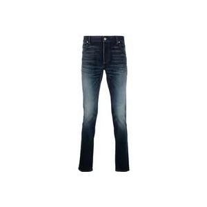 Balmain Slim Fit B Logo Jeans , Blue , Heren , Maat: W30