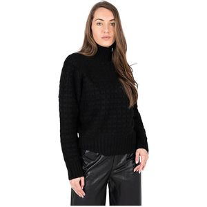 Silvian Heach - Loose Frandz Golf Turtleneck - Trui - Zwart - Dames - Wol