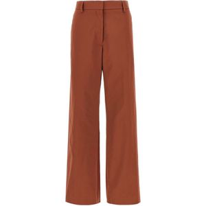 Dries Van Noten, Dames, Broeken, Rood, Maat: 2XS Satijn,