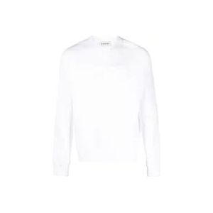 Lanvin Katoenen Geribbelde Sweatshirt , White , Heren , Maat: M