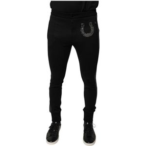 Dolce & Gabbana, Heren, Broeken, Zwart, Maat: XS Wol,