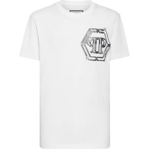 Philipp Plein - T-shirt - Wit - Ronde Hals - Katoen