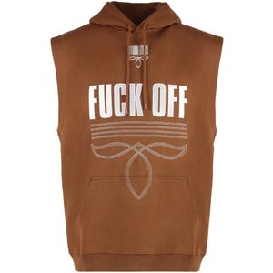 Vetements, Heren, Sweatshirts & Hoodies, Bruin, Maat: XS Katoen,