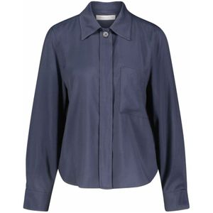 Marc O'Polo, Dames, Blouses & Shirts, Blauw, Maat: L