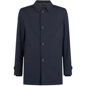 Herno, Heren, Mantels, Blauw, Maat: 4XL Poliester,