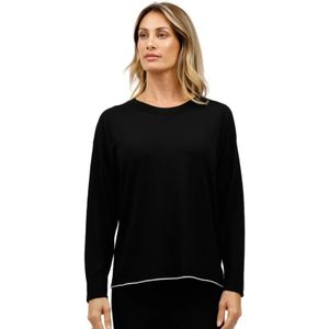 Alpha Studio, Dames, Truien, Zwart, Maat: S