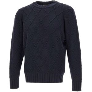 Filippo De Laurentiis, Heren, Truien, Blauw, Maat: S Wol,