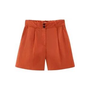 Woolrich korte broek popeline , Orange , Dames , Maat: M