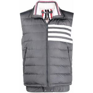 Thom Browne, Heren, Jassen, Grijs, Maat: L Zijde,