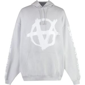 Vetements, Heren, Sweatshirts & Hoodies, Grijs, Maat: S Katoen,