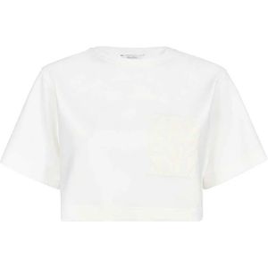 Max Mara, Dames, Tops, Wit, Maat: M Katoen,