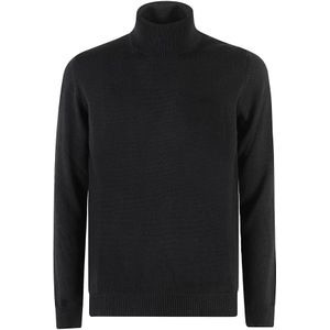 Roberto Collina, Heren, Truien, Zwart, Maat: S Wol,