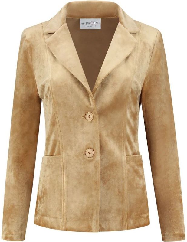 Helena Hart, Dames, Jassen, Beige, Maat: L Velours,