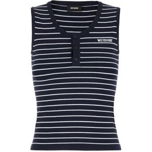 We11Done, Dames, Tops, Blauw, Maat: S Katoen,