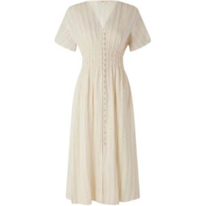 Sessun, Dames, Jurken, Beige, Maat: L Katoen,