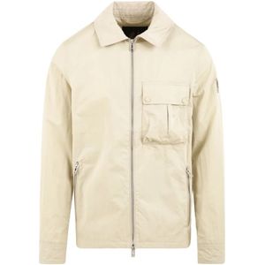 Belstaff, Heren, Jassen, Beige, Maat: M Katoen,