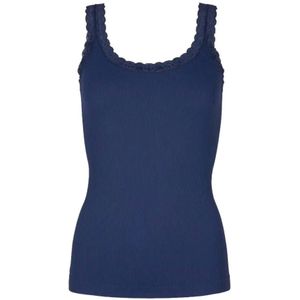 Tim & Simonsen, Dames, Tops, Blauw, Maat: S/M Polyamide,