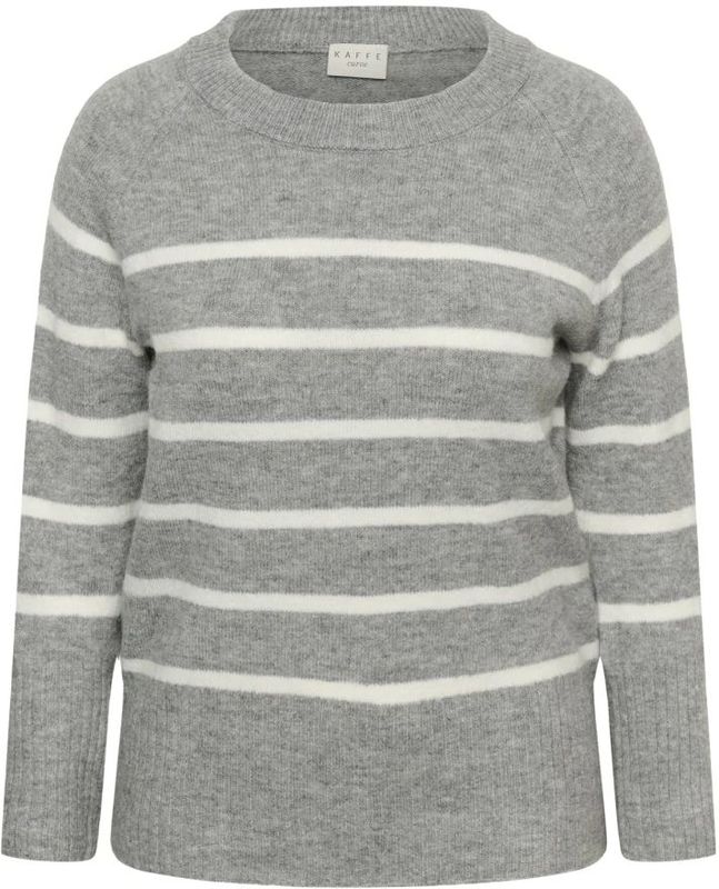 Kaffe Curve, Dames, Truien, Grijs, Maat: S Leer,