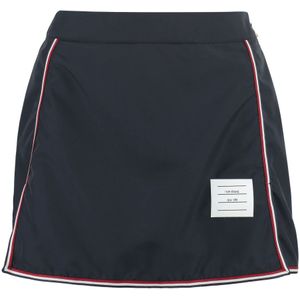 Thom Browne, Dames, Rokken, Blauw, Maat: S Poliester,