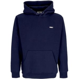 Obey, Heren, Sweatshirts & Hoodies, Blauw, Maat: XL Katoen,
