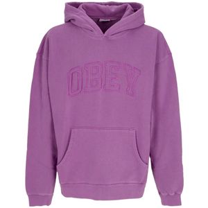 Obey, Heren, Sweatshirts & Hoodies, Paars, Maat: S Katoen,