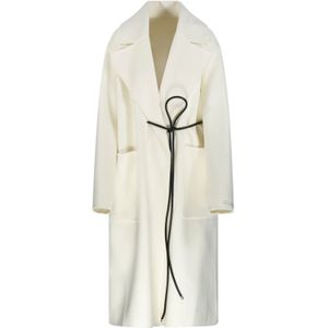 Sportmax, Dames, Mantels, Beige, Maat: 2XS Wol,