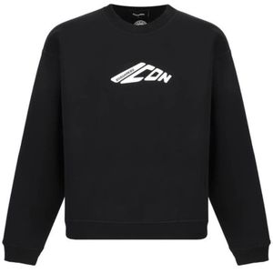 Dsquared2, Heren, Sweatshirts & Hoodies, Zwart, Maat: M Katoen,