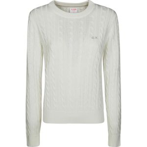 Sun68, Dames, Truien, Wit, Maat: M