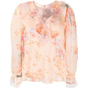 Twinset, Dames, Blouses & Shirts, Veelkleurig, Maat: XS Poliester,