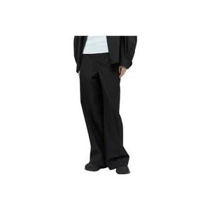 Moncler Katoenen Wide Leg Track Pants Logo , Black , Heren , Maat: 4XS
