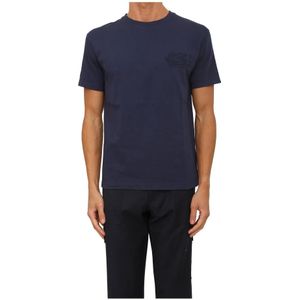 Etro, Heren, Tops, Blauw, Maat: L Katoen,
