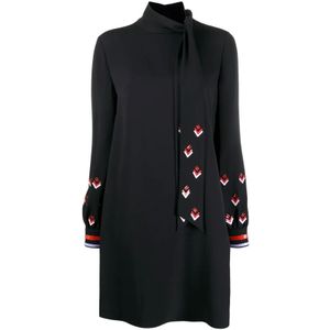 Valentino, Dames, Jurken, Zwart, Maat: M