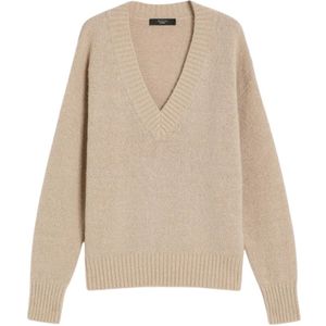 Max Mara, Dames, Truien, Beige, Maat: XS Kasjmier,