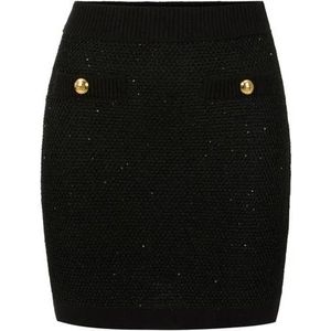 Elisabetta Franchi, Dames, Rokken, Zwart, Maat: XS Wol,