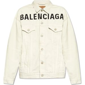 Balenciaga, Dames, Jassen, Wit, Maat: S Denim,