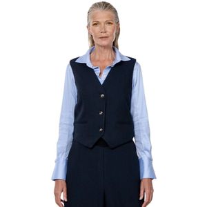 Chie Mihara, Dames, Jassen, Blauw, Maat: M Leer,