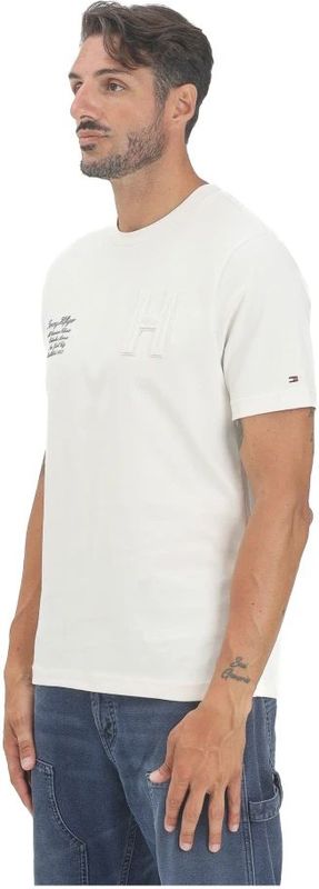 TOMMY HILFIGER - Shirt - Donkerblauw - Losse Pasvorm - Kwartmouw