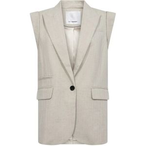 Co'Couture, Dames, Jassen, Beige, Maat: XS Katoen,