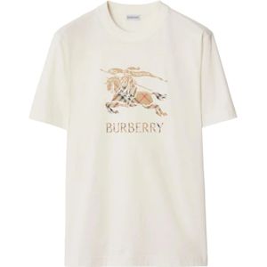 Burberry, Heren, Tops, Wit, Maat: S Katoen,