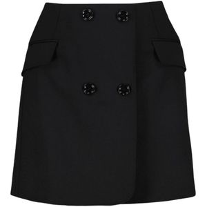 Dolce & Gabbana, Dames, Korte broeken, Zwart, Maat: S Wol,