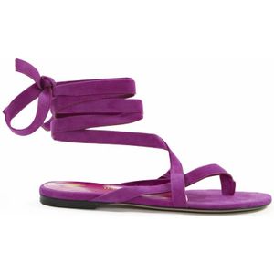 The Attico, Dames, Schoenen, Paars, Maat: 36 EU Leer,