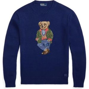 Polo Ralph Lauren - Gebreide Trui - Marineblauw - 100% Katoen