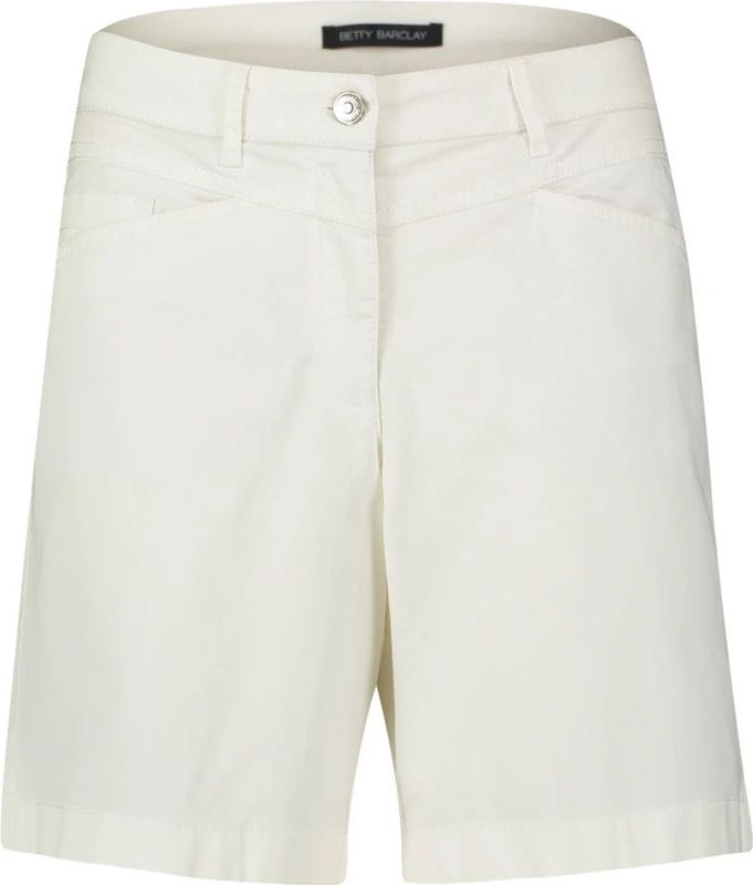 Betty Barclay - Korte Broeken - Wit - Dames - Relaxed Fit Zomerbroek met Zakken