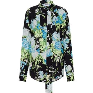 Moschino, Dames, Blouses & Shirts, Veelkleurig, Maat: XS Zijde,