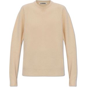 Jil Sander, Dames, Truien, Beige, Maat: XS Wol,