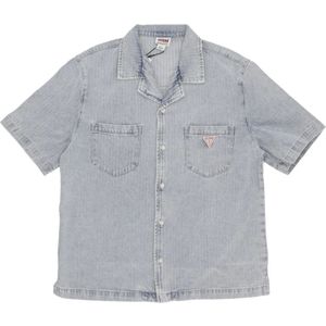 Guess, Heren, Overhemden, Grijs, Maat: XL Denim,