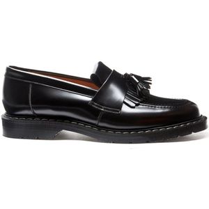 Solovair - Instappers - Zwart - Leer - Platte Hak